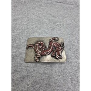Rare Large Red Dragon Fantasy Mythical Belt Buckle